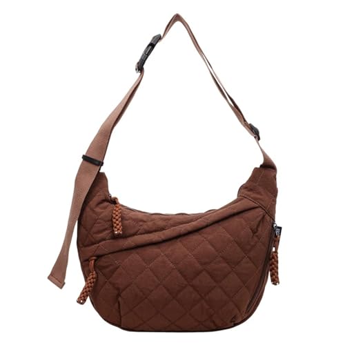Image of Crescent Shoulder Bag Nylon Crossbody Bag for Women Nylon Hobo Bags Slouchy Sling Purse Dumpling Bags