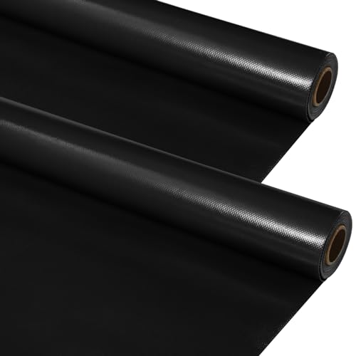 Image of 2 Roll Black Bulletin Board Paper 12 x 4 ft Large Fabric Classroom Decor | 4x12 ft Fadeless Display Background, Durable for DIY Crafts Classroom Bulletin Boards, Back to School Decorating Projects