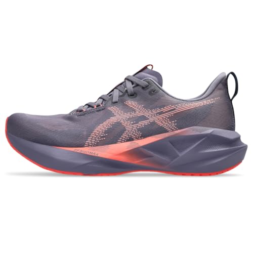 ASICS Men's NOVABLAST 5 Running Shoes, 13, Greyish Purple/Coral Reef