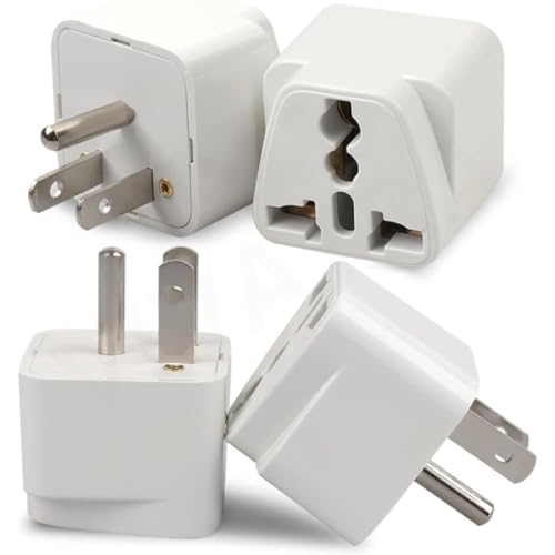 Image of 3-Pin US Conversion Plug Type-B, Heavy-Duty Electrical Adapter for Industrial Use, Durable and Reliable, Easy Installation (Pack of 4)