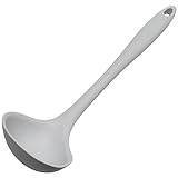 Chef Craft Premium Silicone Cooking Ladle, 11.25 inch, Gray