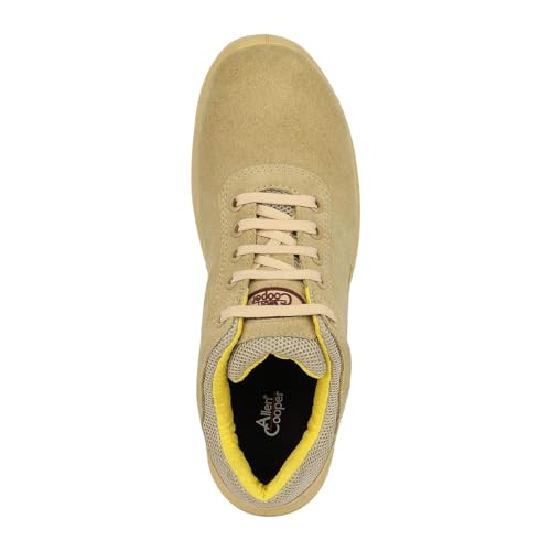 Image of AC-1581 Safety Shoe Sporty Design - C.T Buff Suede Leather - PU-D.D, D.C, Low Ankle (Camel, UK Footwear Size System, Adult, Men, Numeric, Medium, 8)
