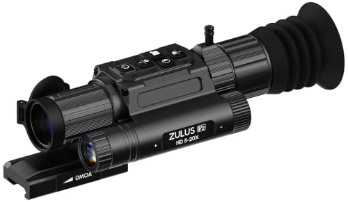 DNT Optics Zulus HD V2 5-20x Digital Day Night Vision Rifle Scope with Built-in Infrared for Hunting
