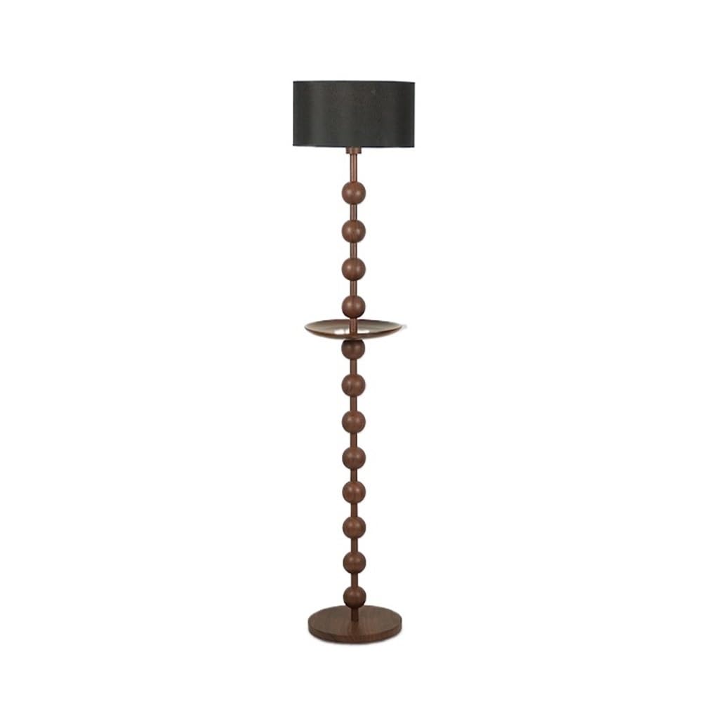 LJHFG63KUYT Standing Lamps Black Fabric Lampshade Living Room Floor Lamp Hotel Bedroom Bedside Decorative Vertical Table with Tray Decorate