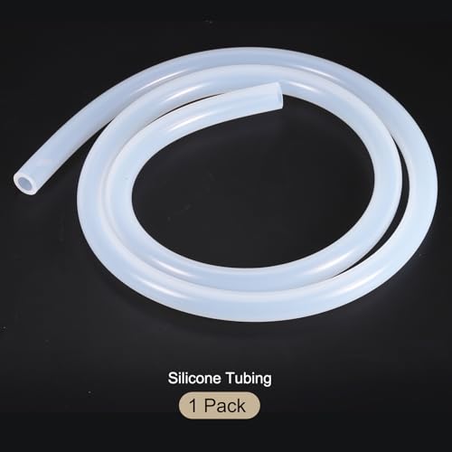 Image of 3.3ft 5 /16 inch ID x 1 /2 inch OD Silicone Tubing Clear Industrial Plastic Tubing Silicone Hoses for Pump Siphoning Draining Irrigation Brewing