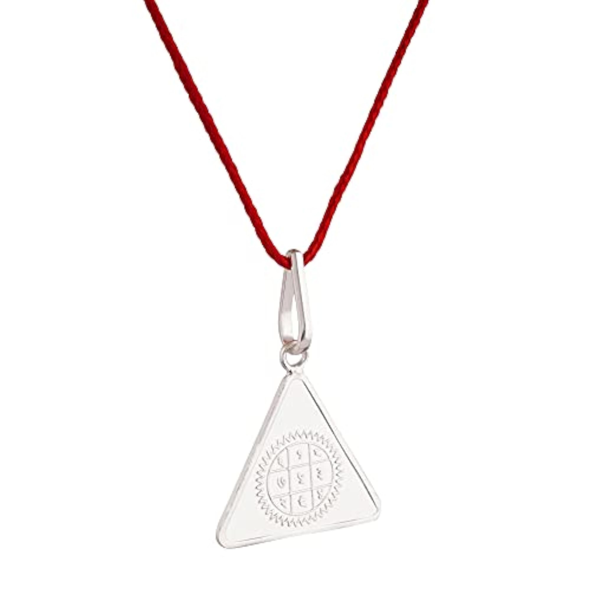 Silver Surya Yantra Locket Pendant, Energized Surya Yantra
