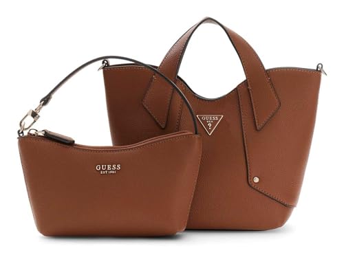 Sac à épaule GUESS Darcy Cognac : le petit sac bandoulière brun idéal pour vos sorties en ville