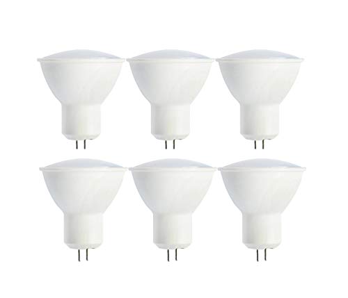 COUSON Bombilla Led Gu5.3 / MR16 8W 12V Luz Blanca Fría 6000K Pack de 6 Unidades