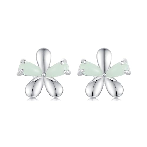 Boucles d'oreilles fleur de cerisier en argent sterling 925 anti-allergie