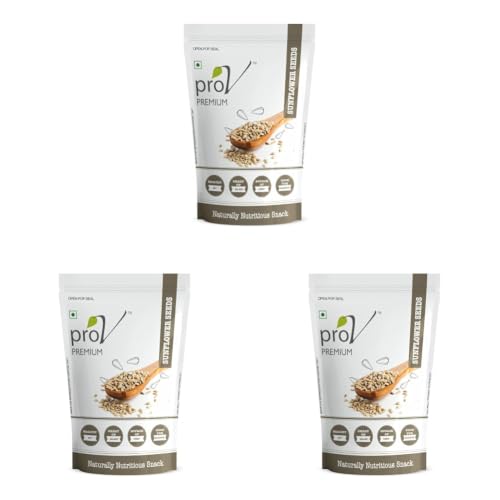 Image of ProV Premium Sunflower Seeds 250g, High Protein, High in Fiber, No Cholesterol, No Sugar, Healthy Diet Snack, Raw Natural Surya phool Beej, Unroasted Seeds for Eating Without Shell, Resealable Pouch