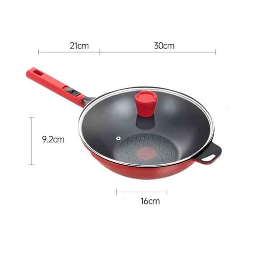 Wok de Piedra Medical 30 cm Antiadherente Rojo miniatura 2