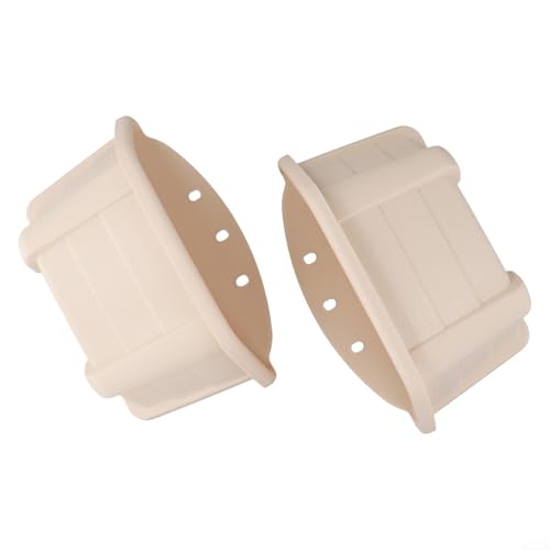 Solaughguy Lot de 2 pots de fleurs circulaires en résine à suspendre pour balcon avec système d'auto-irrigation pour extérieur, jardin, terrasse, décoration d'intérieur (m, blanc)