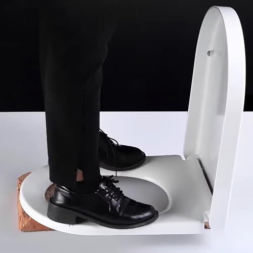 Abattant WC robuste gris résistant pour cuvette standard en O - 5