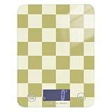 Waage für Lebensmittel, kariert, kariert, 5 kg/5 g, wasserdicht, kleine Küchenwaage mit 4 Einheiten für Seife, Diät, Kochen, báscula para pesar Personas, Khaki, Beige