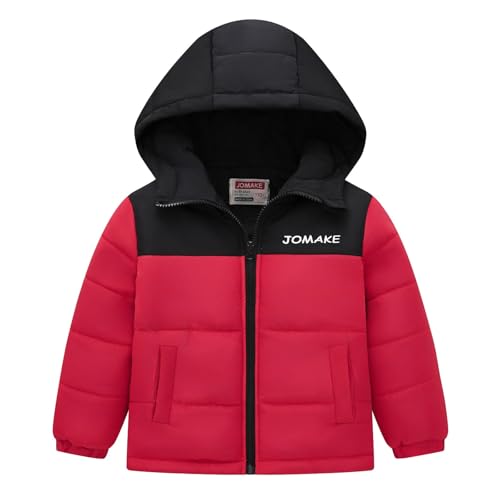 Kids Boys Girls Color Block Winter Coat Hooded Puffer Jacket Waterproo𝐟 Quilted Jacket Thicken Toddler Boy Outfits 3t
