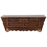 landhaus fernsehschrank antik  Fine Asianliving Antiker Chinesischer TV Lowboard Handgeschnitzt B110xT40xH38cm Chinesischer TV Schrank China Oriental Asiatique Fernsehschrank TV Regal TV Tisch TV Möbel TV Board