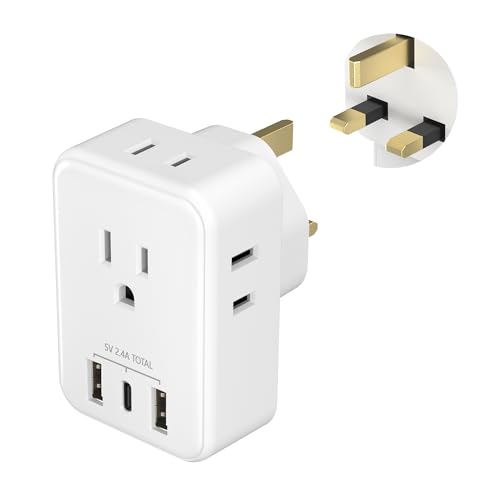 BN-LINK US to UK Plug Adapter, Type G Plug Travel Adapter...