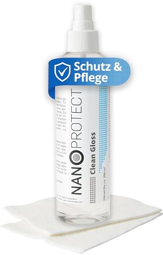 Nanoprotect Clean Gloss | Edelstahlreiniger und Edelstahlpflege | 250 ml | Spray gegen Schmutz und...