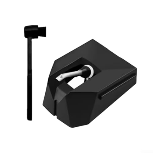 LatoYard AT-VMN95E - Lápiz capacitivo de repuesto para cartuchos de tocadiscos Audio-Technica serie VM95 con punta elíptica y cepillo de limpieza