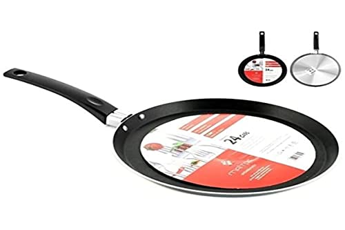 Home Maitre Crêpe-Pfanne, Antihaftbeschichtung, 24 cm, Aluminium, Schwarz, Metall
