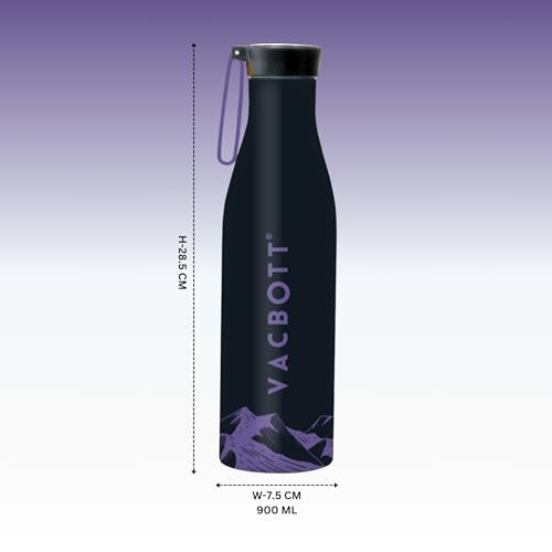 Image of Clay Craft VACBOTT Aspen Double Walled18 Hours Hot and 24 Hours Cold Water Bottle Vacuum Insulated Flask Bottle 860 ml|2 Piece Steel Water Bottles for School, Office, Home, Gym, Leakproof