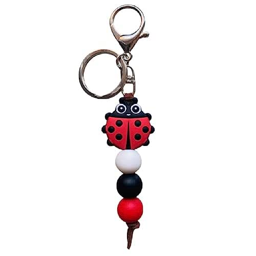 Ladybug Keychain Ladybug Gifts for Women Girls Red Keychain for Car Keys Backpacks