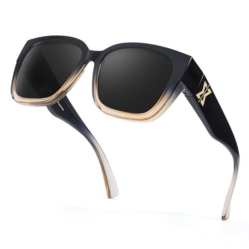 Myiaur Fit Over Glasses Sunglasses for Women Men, Polarized Sun Glasses Over Eyeglasses UV400 Protection for Driving