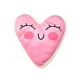 Squeak Dog Toy Soft Plush- Chew Heart Shape Squeeze with Squeaker for & Small Dog