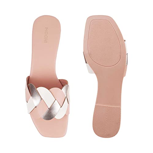 Image of Mochi Women's Faux Leather Pattern Detail Fashion Sandals