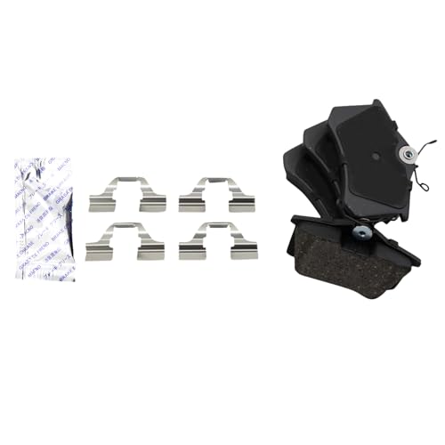 Image of TRQ Brake Pad & Rotor Kit Ceramic Compatible with 2010-2013 Audi A3 2010 A3 Quattro 2011 Volkswagen Golf 2012-2014 Jetta