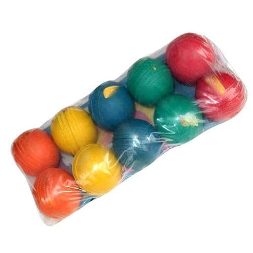 Fly Master Rubber Balls for Cricket (Multicolour) Pack of 10