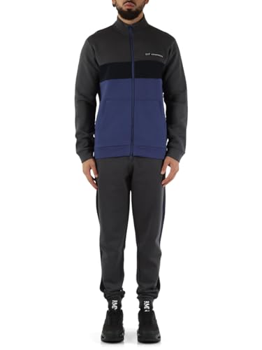 EA7 Combinaison Athletic en coton premium Armani au design colour block