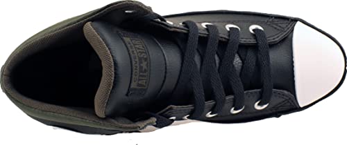 Image of Converse Men's Street Leather High Top Sneaker, Black /Cargo /Khaki