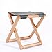 FXJ Tabouret pliable en cuir de vache massif pour pique-nique, pêche, salle de bain, jardin, bureau, fête, pique-nique, cuisine, salle à manger