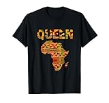 Cool African Queen Art Kente Cloth Africa Ghana Kids Women T-Shirt