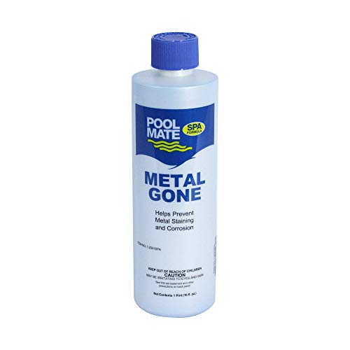 Pool Mate 1-Pint Metal Gone for Hot Tubs, Prevents Metal Staining, Made in USA