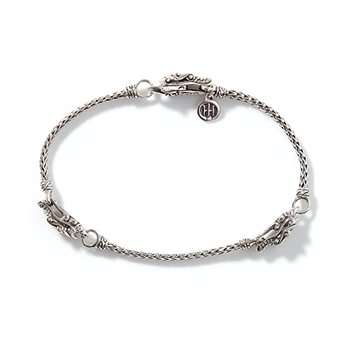 John Hardy Women's Silver Triple Naga Station Bracelet, Legends Collection #TOP3