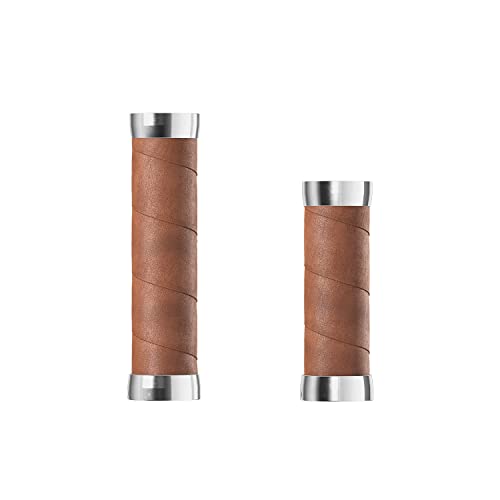 Brooks Slender Leather Grips (100+130mm) Tan-New22 Unisex Adult Handlebar, Dark Tan, Standard