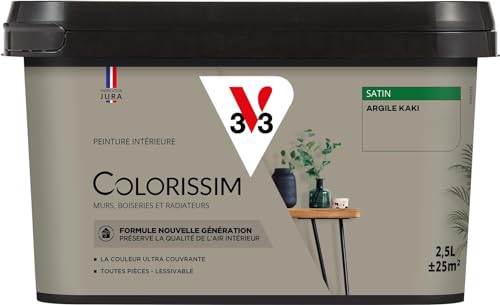 V33 Peinture multi-supports Colorissim® Argile kaki satin 2,5L