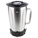LMEI Replacement Parts stainless steel jar with Bottom Cap and blade, Compatible with Oster Pro 1200 Blender