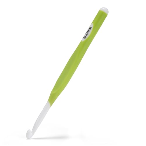 6mm Large Crochet Hook, Extra-Long Rubber Handle Crochet Hooks