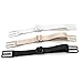 HengKe 6 Pieces Bra Strap Clips Elastic Adjustable Non-Slip Strap Holder Conceal Straps - Conceal Straps - Cleavage Control （Beige, White and Black ）