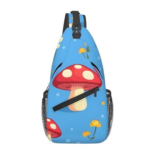 Bolso bandolera Cute Sewant Mushrooms para mujer y hombre miniatura 1
