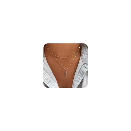 Collier Croix pour Femmes en Or roulé 14 carats, fini les bijoux qui noircissent la peau