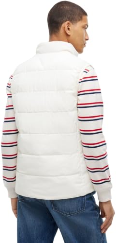 Tommy Hilfiger Herren Markenweste MW0MW45275 Weste Elfenbein Seide S – Ansicht 2