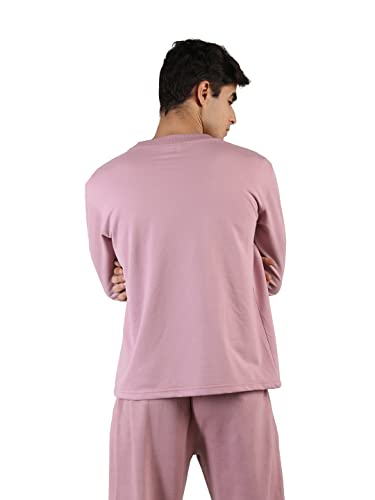 Image of CHKOKKO Men's Terry Cotton Loose Fit Full Sleeves Regular Fit T-Shirt
