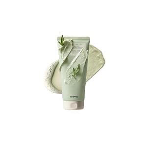 Whipped Korean Skincare Face Wash, Deep Cleansing Vegan Facial Cleanser for Oily Skin and Pore Care with Niacinamide, Hyaluronic Acid, Ceramide, Mugwort & Teatree, Doubles as a Face Mask, 4.5 oz