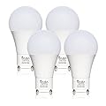 Simba Lighting LED GU24 A19 Light Bulb 12W 75W to 100W Replacement (4 Pack) 120V 2 Prong Twist and Lock Base for Ceiling Lights, Pendants, Outdoor Lanterns, Floor Lamps, Non-Dimmable, 2700K Warm White