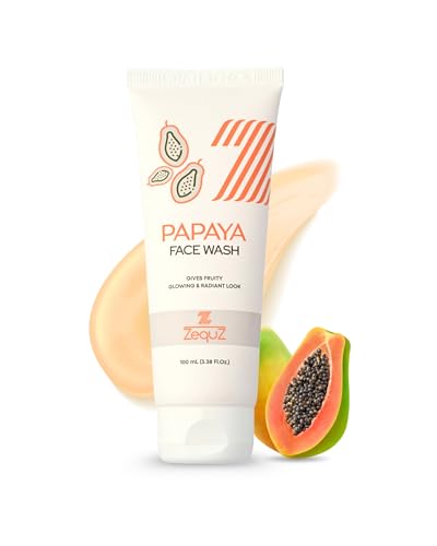 Image of ZequZ Papaya Face Wash For Men and Women | Deep Cleanse Face Wash | All Skin Types | Removes Dark Spots | Face Wash for Brightening and Glowing Skin (100ML)