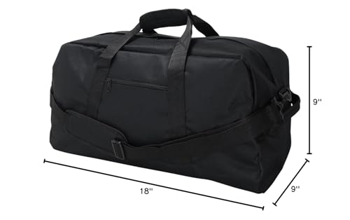 Image of DALIX 18 inch Two Tone Duffle Bag Medium Black Red Blue Gold Pink Purple Gray